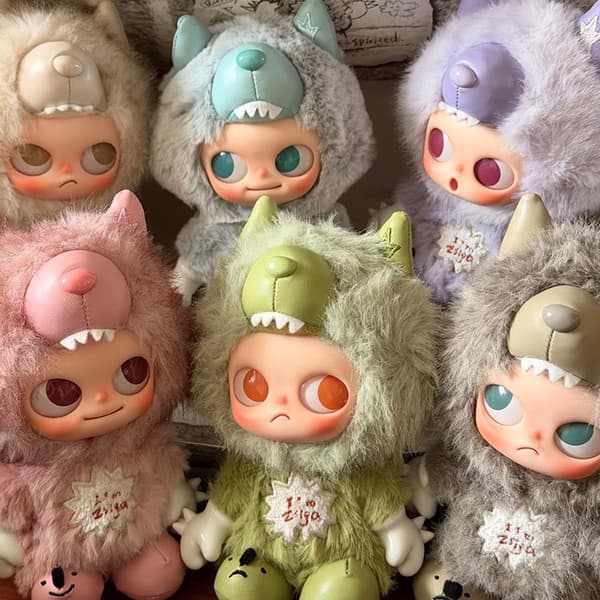 Zsiga Plysch Vinylfigur Blind Box, 11 cm Samlarobjekt Nyckelringsdocka för Present och Display Willful