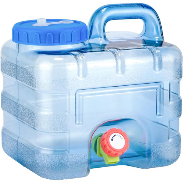 Vattenbehållare med kran, bärbar plastcampingvattenbehållare hink, lätt att rengöra BPA-fri dricksvattenbärare