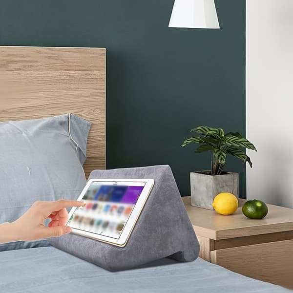 Multifunktionel læsetabletholder, komprimerbart svampegummi til behagelig visning