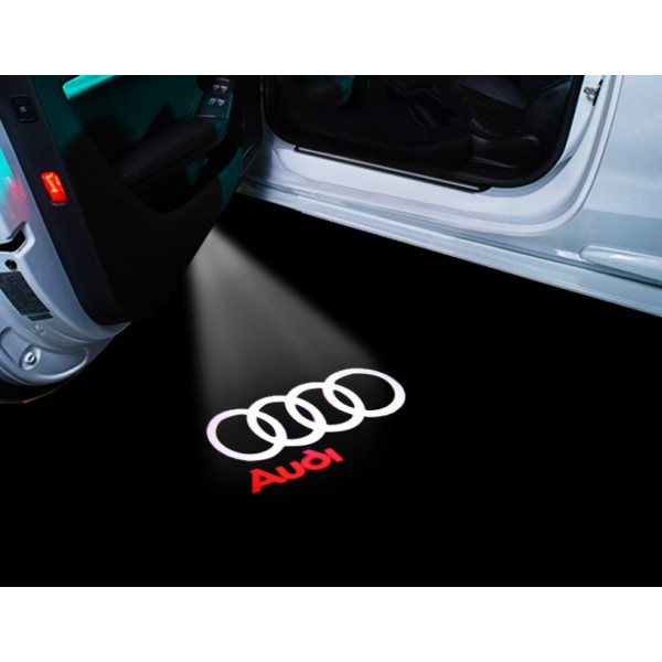 2x LED-kompatibla med Audi Dörrljus Logoprojektorer Ljus sty