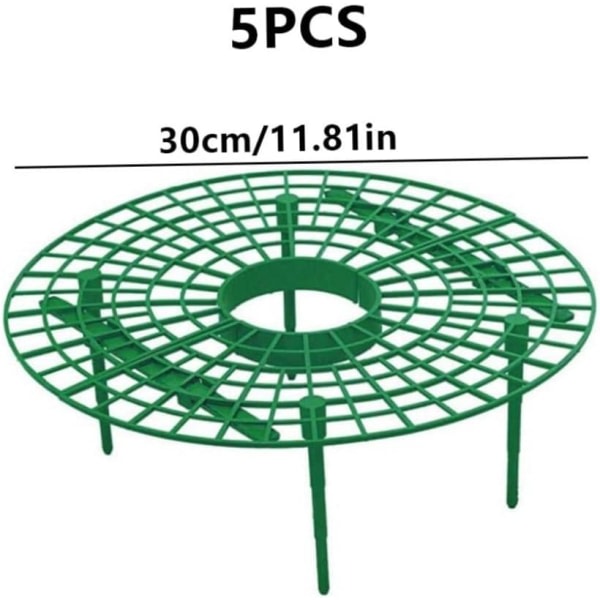 Jordbærstøtte Jordbærplantestøtte Plast Grønnsaksstativ Vanntett Jordbærdyrkingsstativ Fruktdyrkingsramme Bur Grønn 5 stk.