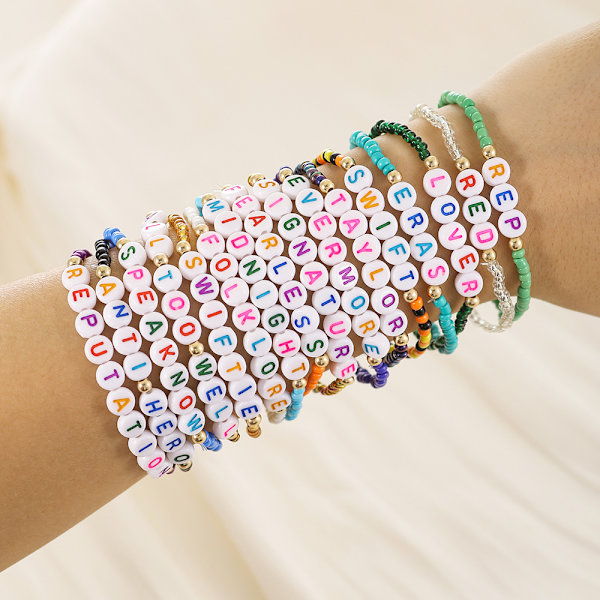 16 st Taylor Swift Armband Bohemisk Pärl Armband Set