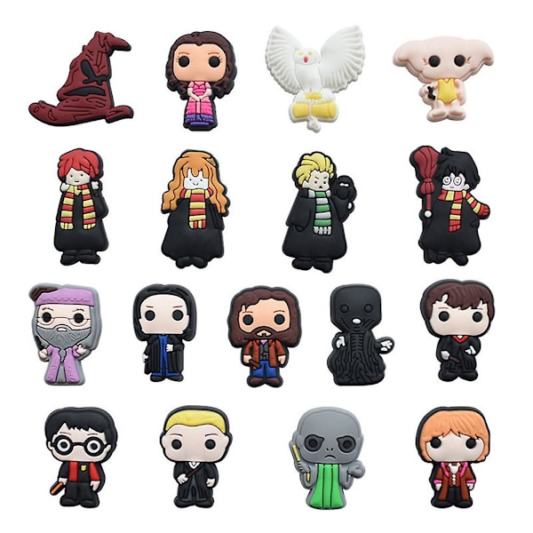 29 st Harry Potter-tema skorberlocker för Crocs clog sandaler dekoration tillbehör gåvor