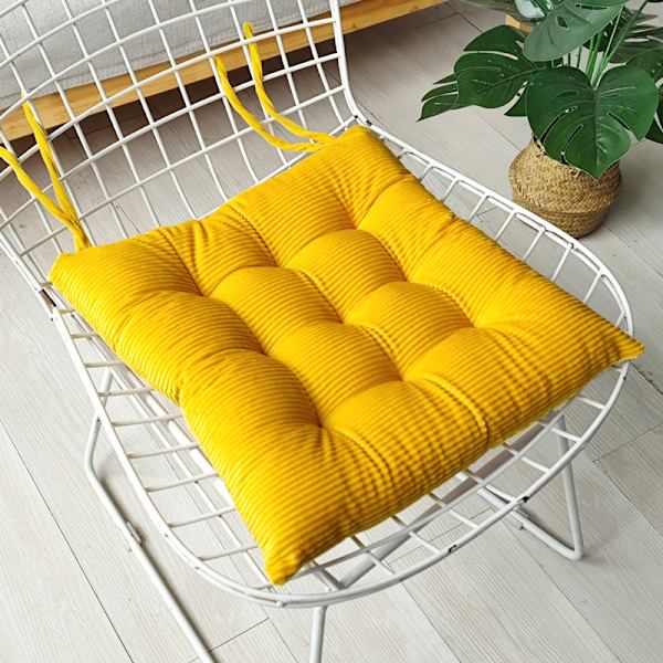 Set om 4 sittdynor för matstolar, 40*40cm Mandel stolsdyna för kontor och köksstol Stolsdyna