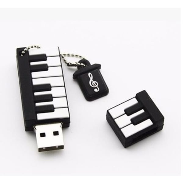 Pianoformad USB 2.0 Flash-enhet USB-disk Penndrive (svart, 64 GB)