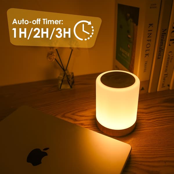 LED Touch Natlampe USB Opladning Dæmpbar Bordlampe Multi Farve Tilstand Timer Bærbar Sengekant Night Light