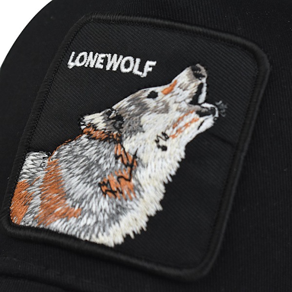 Nya djur varg broderade mesh kepsar för män och kvinnor djur baseb