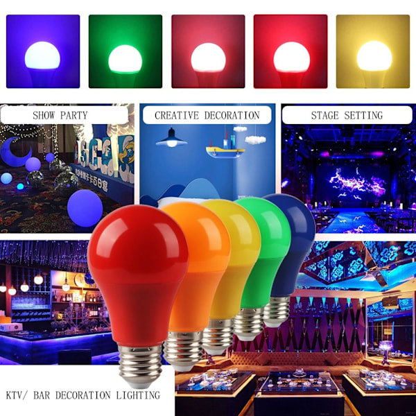 LED-pære A60 Rød E27 Red Red E27-E27