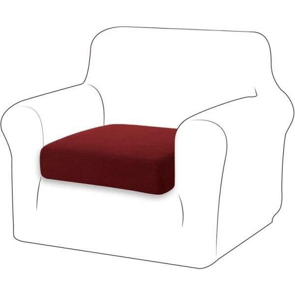 Betræk Sofapude Betræk Enkeltsæde Betræk til stol (enkelt, mørkerød)