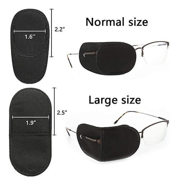Aikuisten lasten silmälaput, 12-osaiset silmälasit, jotka hoitavat laiska amblyopian karsahdus vasemmalle tai oikealle silmälle (musta)