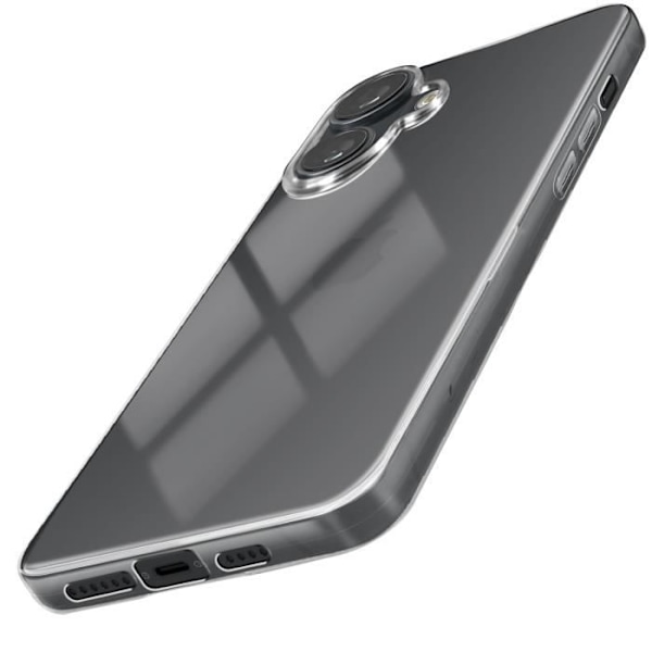 Silikonfodral för iPhone 16 - Ultratunt 0,3 mm, Fuktsäkert, Transparent Transparent