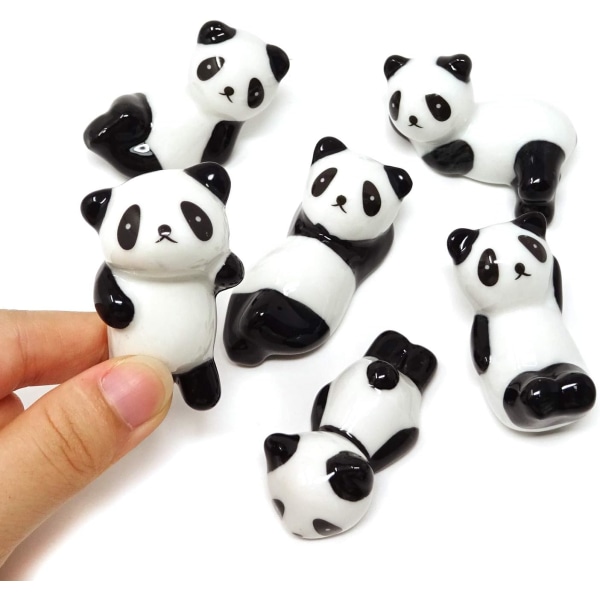 6 stk søde keramiske panda spisepinde holder til spisepinde, gafler, skeer, knive, pensler NO:6