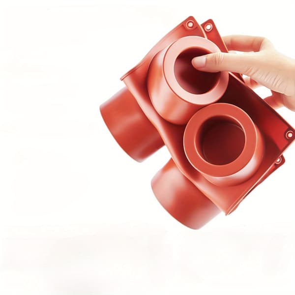 Silikonform med konkav-konvex design för puddingkakor, tvål, ljus, non-stick