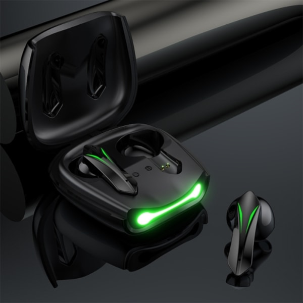 TWS Bluetooth 5.2 In-Ear Gaming Hovedtelefoner Med Åndedrætslys Black