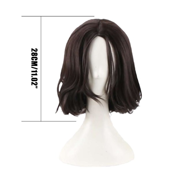 Luonnollinen peruukki John Wick Cosplay -peruukkiin, musta lyhyt aaltoileva peruukki