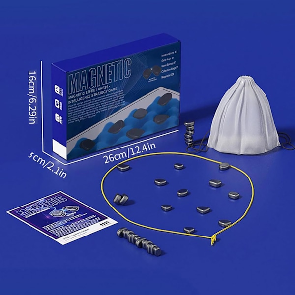 Magnetiskt Schackspel Brädspel Roligt Magnetiskt Brädspel Pussel Strategispel Julklapp för Barn No sponge chessboard Rope + 20 chess pieces