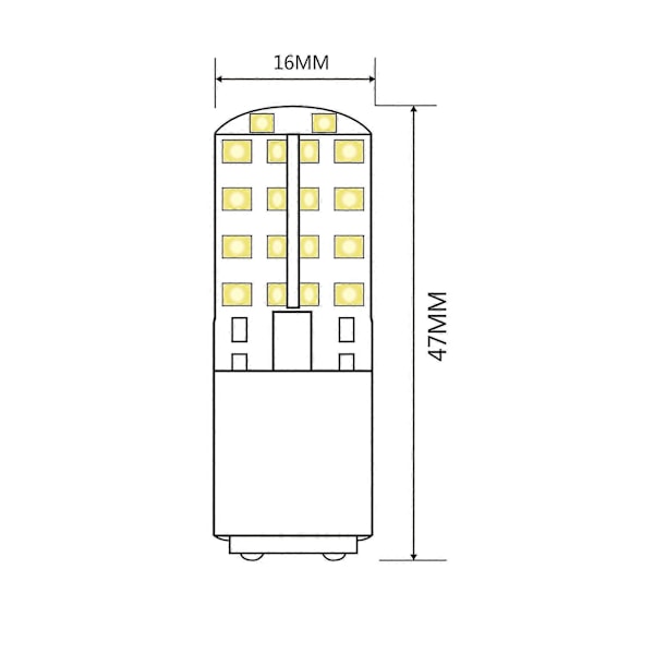 12V 3W LED-lampa, Kallvit 6500K, Vattentät belysning för båtar, husbilar, bilar, utomhuslandskapsbelysning, etc. (2-pack)
