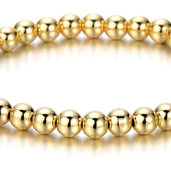 Gold colored beaded bracelet