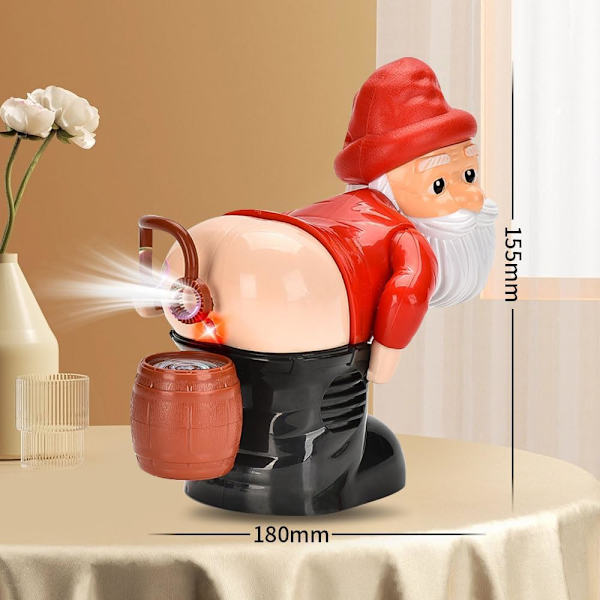 Jultomte Bubbelblåsare, Automatisk Jultomte Bubbelmaskin med Blinkande Ljus