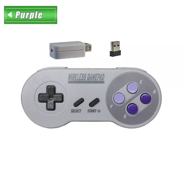 Ny 2,4ghz trådløs gamepad-controller til Super Nintendo Nes & Snes Classic Mini Wireless Console Controller Joystick-spil