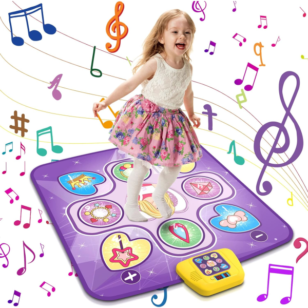 Dansemåtte legetøj til børn, justerbar lydstyrke, 5 spiltilstande