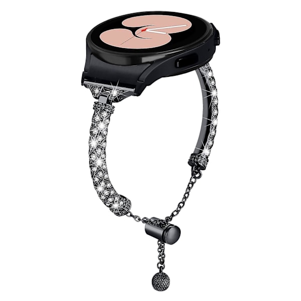 Metallinen ranneke Samsung Galaxy Watch 6 40mm 44mm -kelloon, kuparinvärinen ranneke liittimellä_xx Black