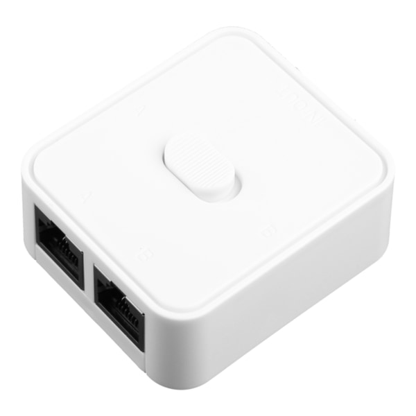 Manuell nätverksväxel 2 in 1 ut/1 in 2 ut RJ45 nätverksbrytare gratis Black 0.06