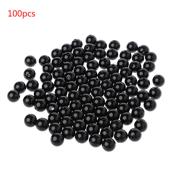 100 st 3-12 mm svarta dockögon säkerhetssömnads pärlor för DIY nalle fyllda leksaker 0.1 12MM