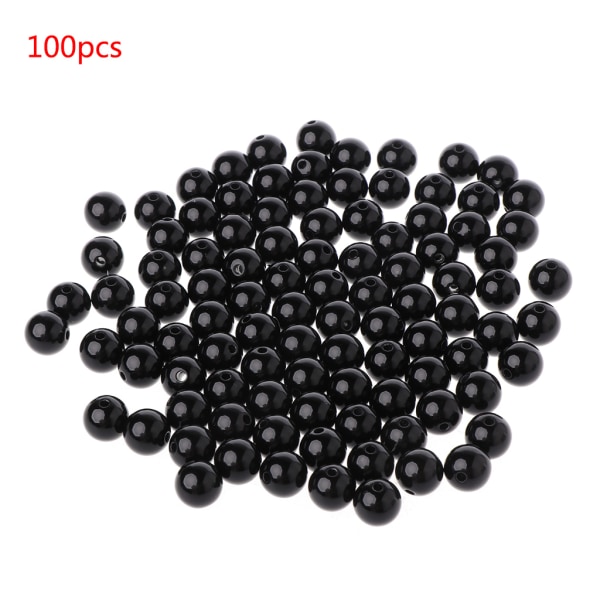 100 stk 3-12 mm sorte dukkeøyne sikkerhetssømmer perler for DIY bjørn utstoppede leker 0.1 12MM