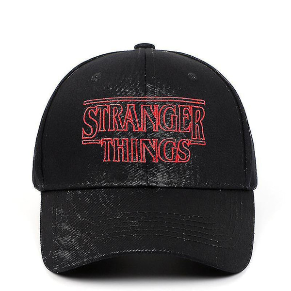 Stranger Things Baseball Cap Stranger Things Monogram Broderad Utomhus Sport Visor-färg:svart