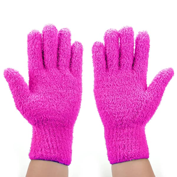 2 Par Mikrofiber Støvmopper Rengjøringshansker Fleksible
