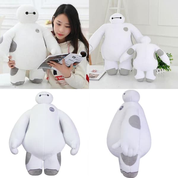 Blød STOR HELT 6 Baymax ROBOT Siddende Udstoppede Bløde Plys Legetøjsdukke Gave 38CM
