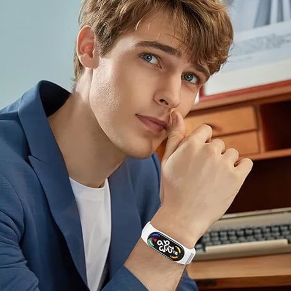 Rem til Xiaomi Band 7/6/5/Amazfit Band 5, 2-pak Åndbar Nylon Sports Solo Loop Udskiftningsarmbånd
