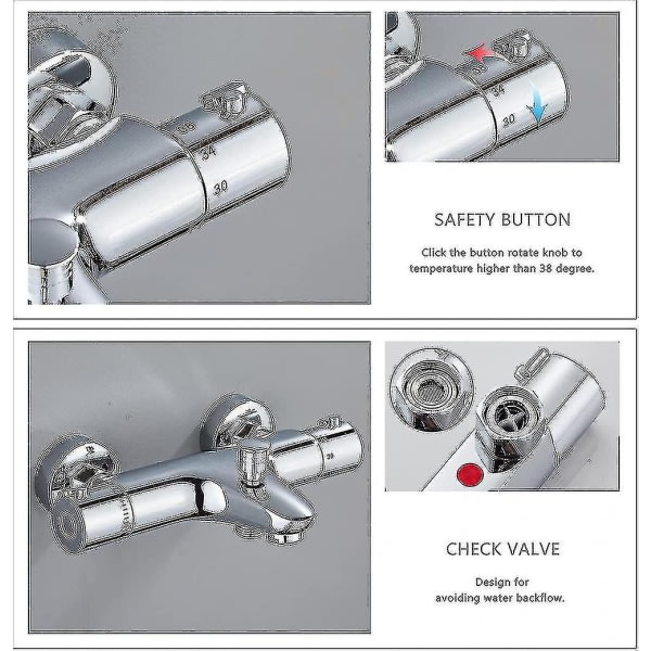 Termostatisk dusjmikser, termostatisk dusjmikser, termostatisk dusjstang for baderom dusjsystem[hs]