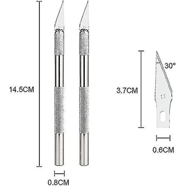 Skalpel Precision Work Cutter 2 Med 42 Blad För Skärning