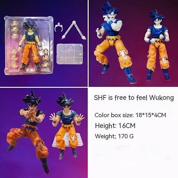 Shf Dragon Ball Super Animefigurer 16cm Son Goku Ultra Instinct Actionfigur Gohan Vegeta Figur Pvc Samlarföremål Leksaker Present Db A A with box