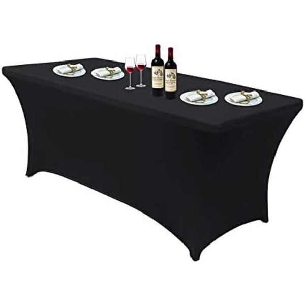 Rektangulær elastisk duk for cocktailbord, bryllupsbord, bar, bankett, fest