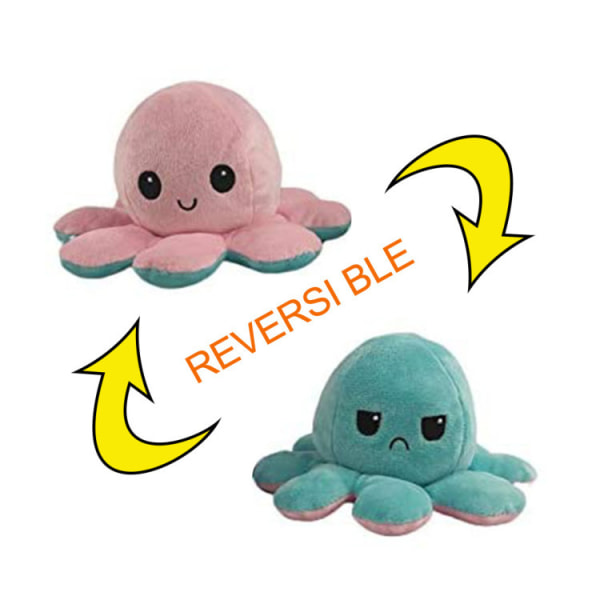 | Alkuperäinen Käännettävä Octopus-pehmo | Patentoitu muotoilu | Vaaleanpunainen ja vaaleansininen | Näytä mielialaasi sanomatta sanaakaan!