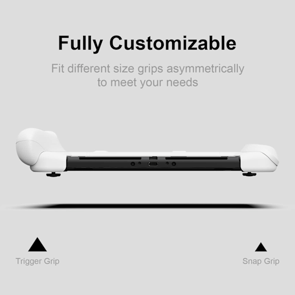 Skull & Co. NeoGrip: Ett ergonomiskt grepp med hårt skal och utbytbara grepp [passar alla handstorlekar] White