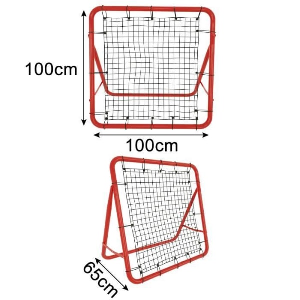 AufuN Football Rebound Net, Portable with PE Net, for Soccer Shooting Practice, 100 x 100 x 65 cm