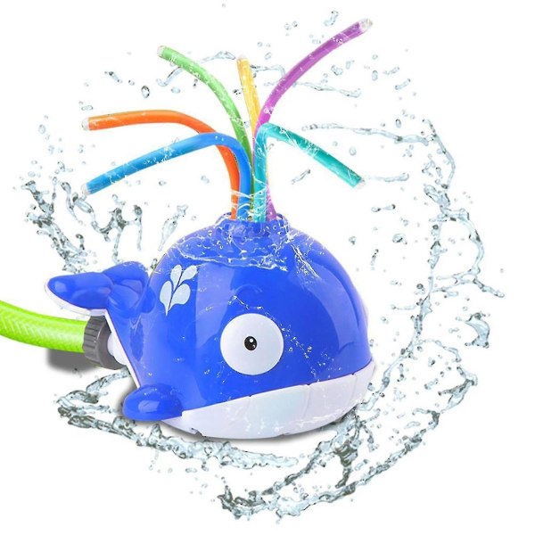 Splash Whales Yard Water Sprinkler Plen Sprinkler For Kids Sommerhage Utendørs