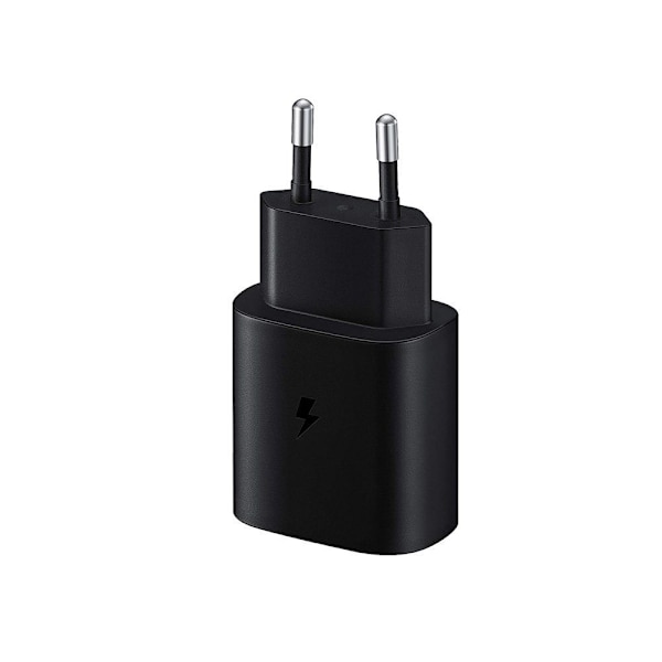 25W hurtiglader, USB Type C-kontakt (uten kabel) (1 stk) Svart