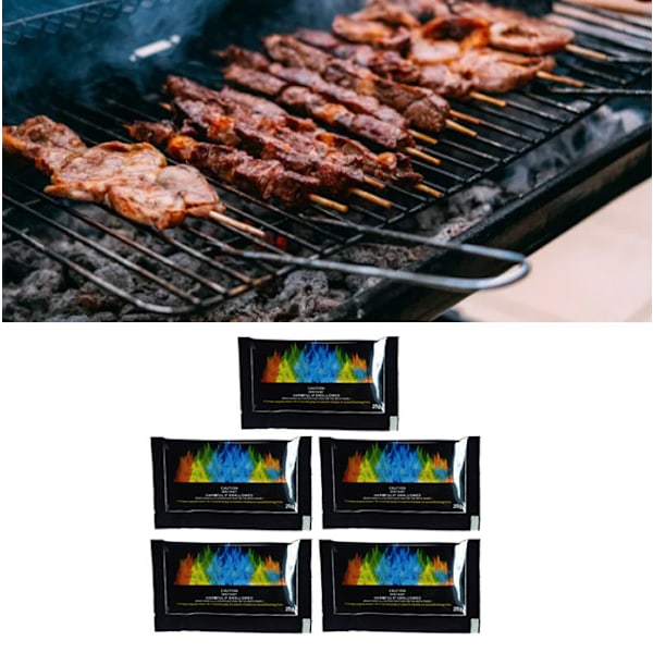 5 st 25g BBQ Camping Färgade Lågor Paket Lägereld Party Färgglada Lågor Färgskiftande Paket 0.3
