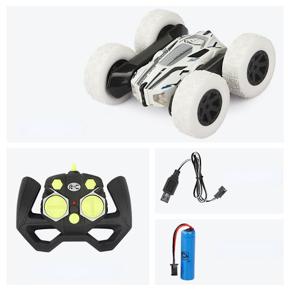 Kauko-ohjattava temppuauton - 4WD 2.4Ghz 360° pyörii ladattava RC-auto lapsille, radio-ohjattavat autolelut, lahjat 3 4 5 6 7 8 9-vuotiaille pojille (sininen)