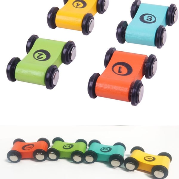 4 leksaksramp racingbil leksak träbana bil pedagogisk för leksaksfordon baby Fyra i ett