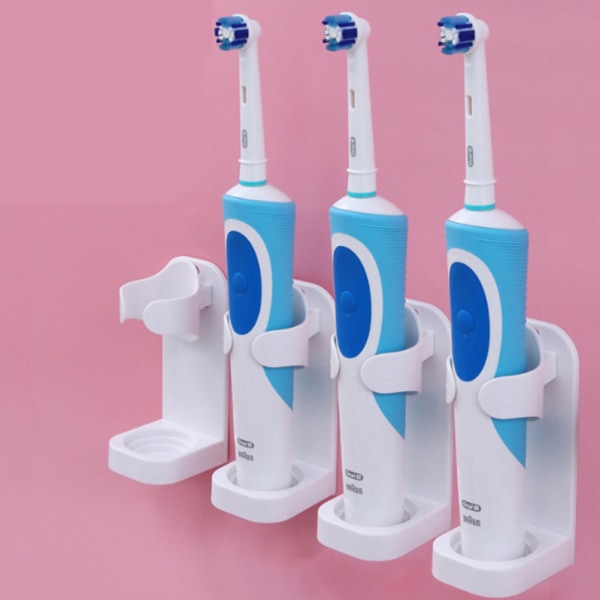 Väggmonterad eltandborsthållare Elektrisk tandborste Stan White White 4Pcs