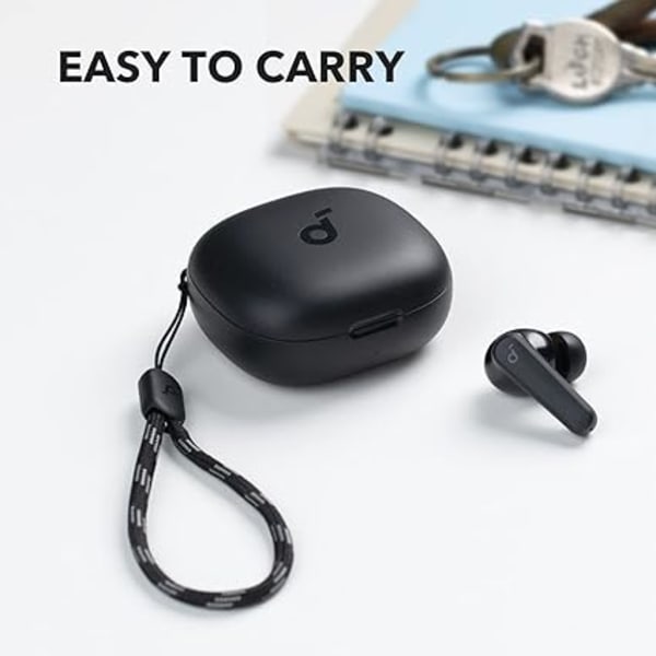 P20i True Wireless Earbuds, 10 mm drivere med stor bas, Bluetooth 5.3, 30 timers lang spilletid, vandafvisende, 2 mikrofoner til AI-klare opkald