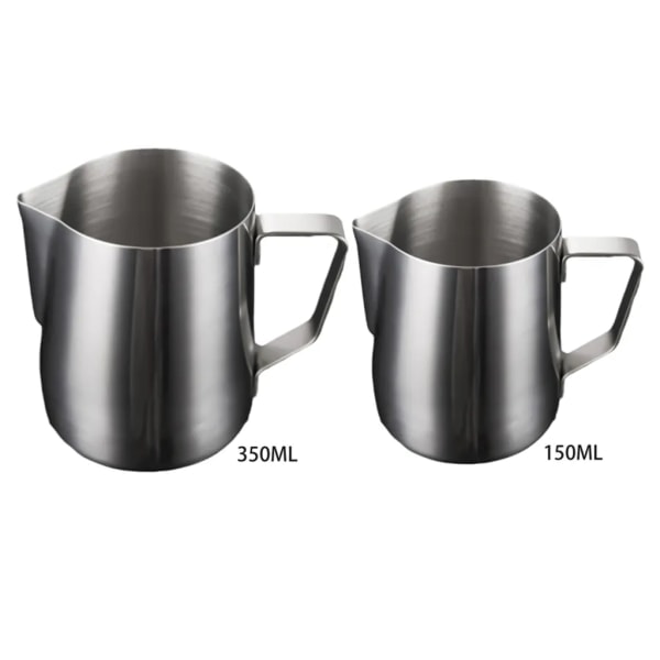 150 ml mælkekande, rustfrit stål mælkeskumkande, latte kop, kunstig kaffe latte skumkande, mælkekande