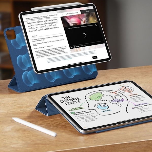 ESR iPad Pro 11 2024 -kotelo 2-in-1 magneettisella takaiskutoiminnolla, hybridi, tummansininen