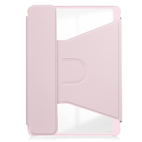Samsung Galaxy Tab A9+ 360 asteen kiertävä läpinäkyvä älykkäällä kotelolla ja näppäimistöllä Pink